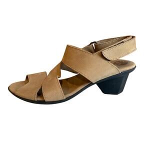 Arche Nubuck Leather Comfort Sandals Sand 38 7US